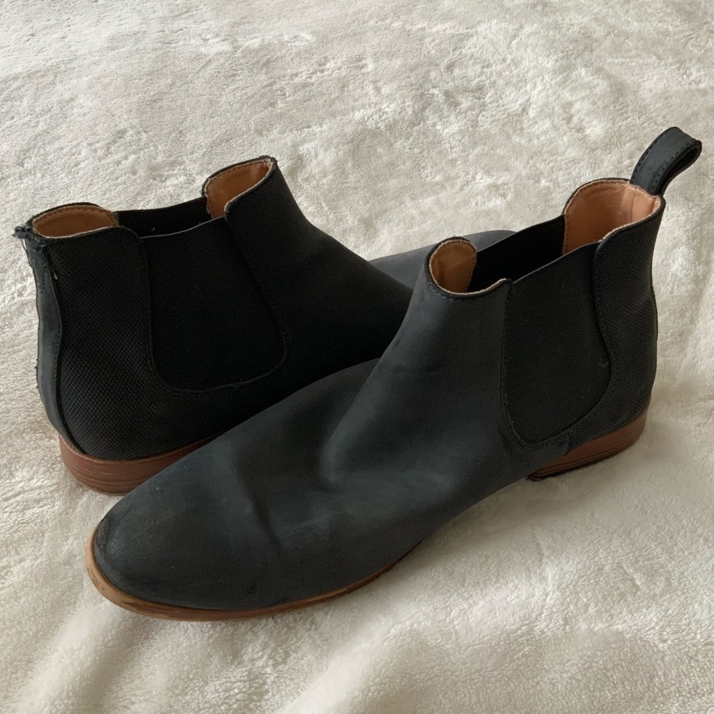 Madden black slip on booties